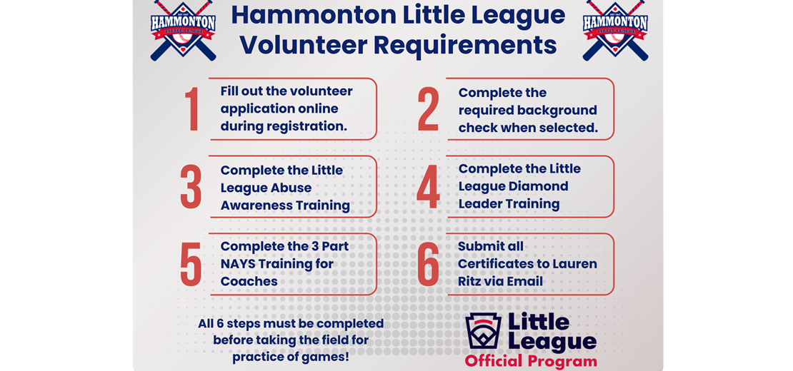 Attention Coaches and Volunteers!!!