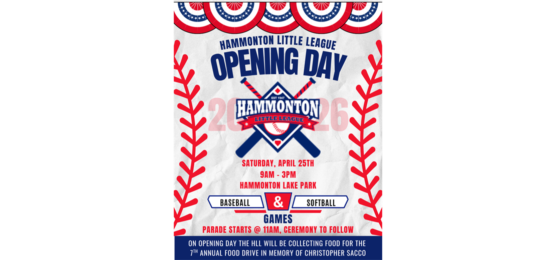 Opening Day: Saturday, April 25th